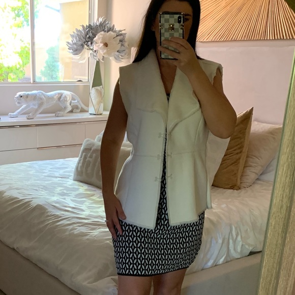 White House Black Market Jackets & Blazers - White House/ Black Market Fur Vest